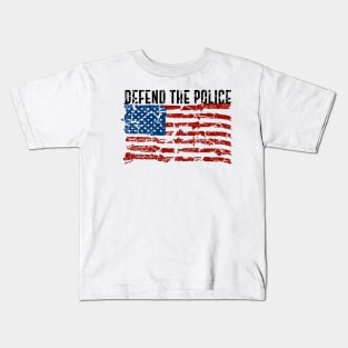 Defend The Police American Flag Kids T-Shirt